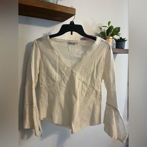 fitted and open sleeve top